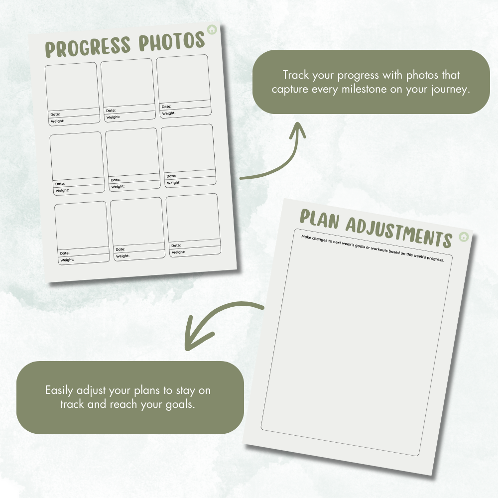 Digital 8.5x11 Fitness All-In-One Planner PDF