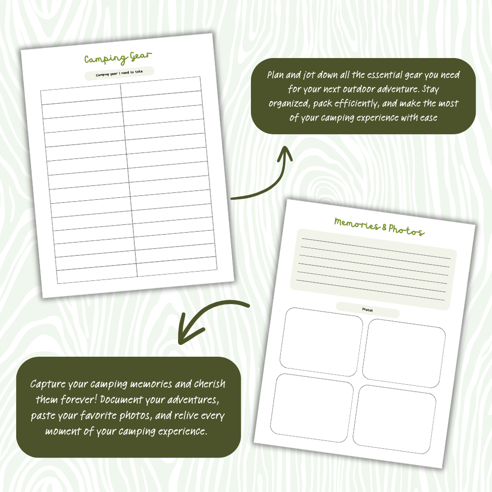 Camping Planner – Printable Trip & Adventure Organizer