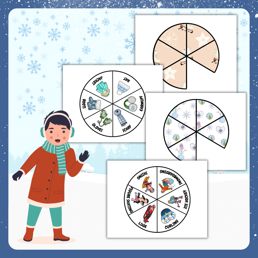 Winter Printable Spinners