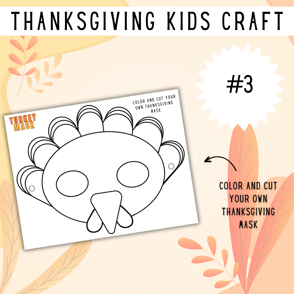 Printable Thanksgiving Kid Crafts PDF Pack