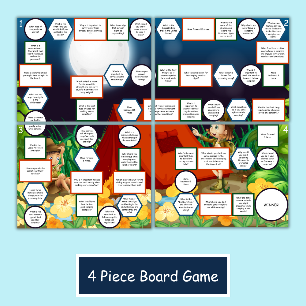 Camping Trip Board Game – Family Adventure Fun