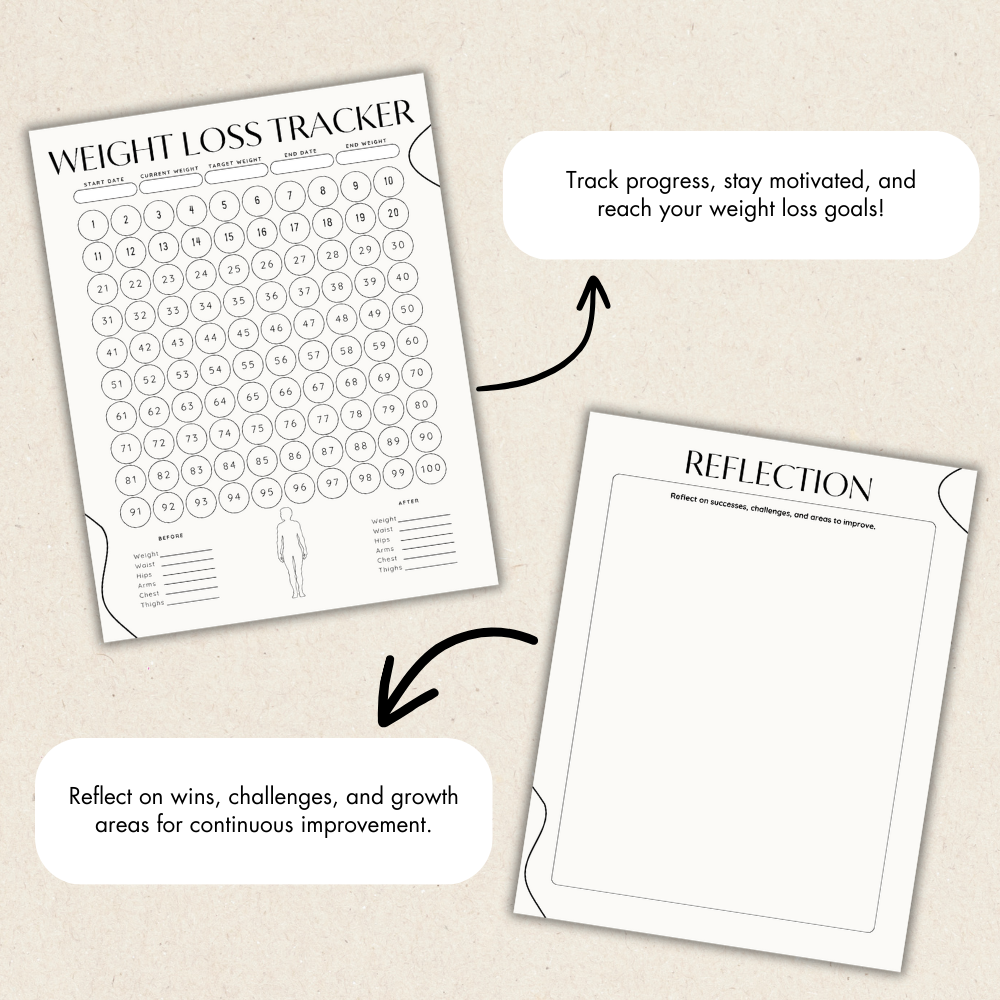 Printable Fitness All-In-One Planner PDF 8.5x11