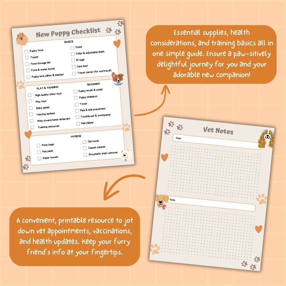 PLR Dog Care Planner | Editable Pet Health & Training Templates