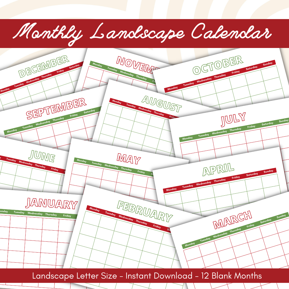 Red & Green Party Christmas Planner Printable PDF