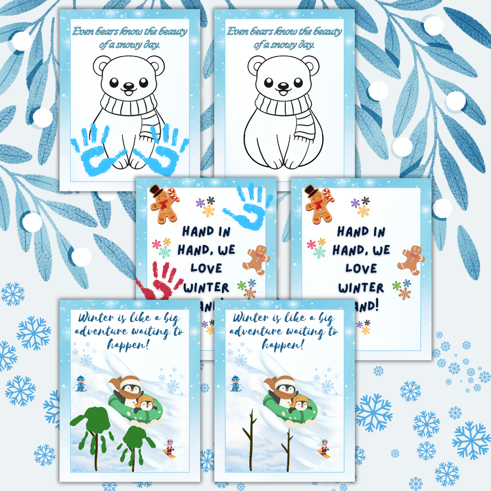 Winter Handprint Art