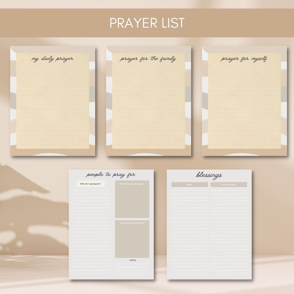 PLR Tan Prayer Journal | Journals for spiritual growth | My Store