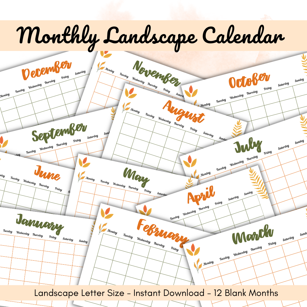 Green & Orange Thanksgiving Planner Printable PDF
