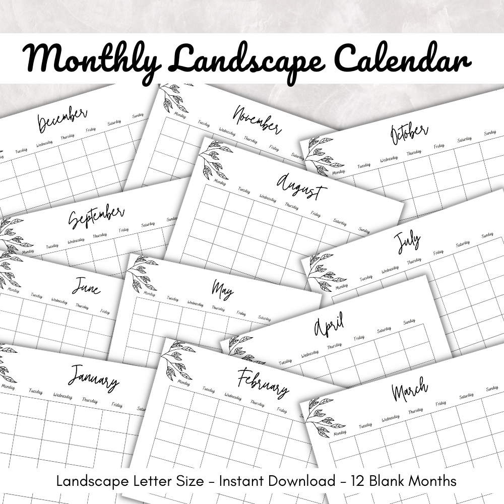 Black & White Thanksgiving Planner Printable PDF