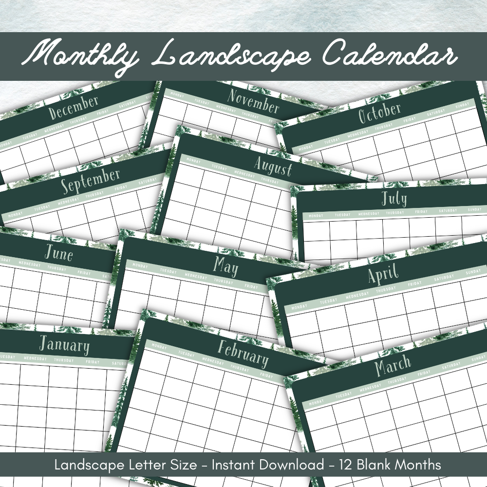 Pine Tree Christmas Planner Printable PDF