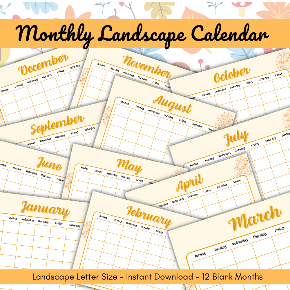 Orange Thanksgiving Planner Printable PDF