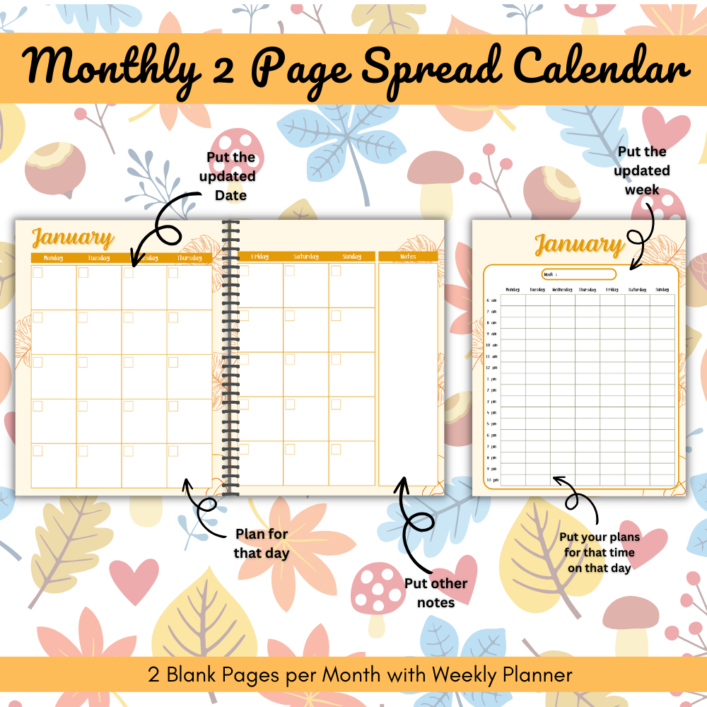 Orange Thanksgiving Planner Printable PDF