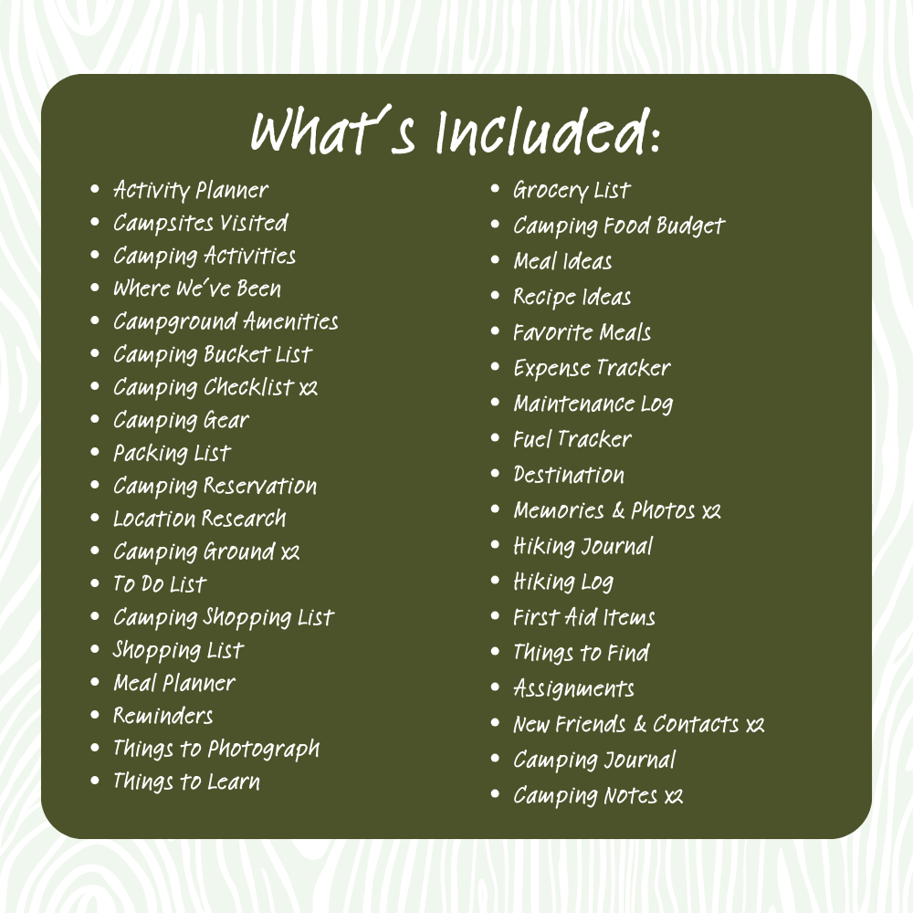 Camping Planner – Printable Trip & Adventure Organizer