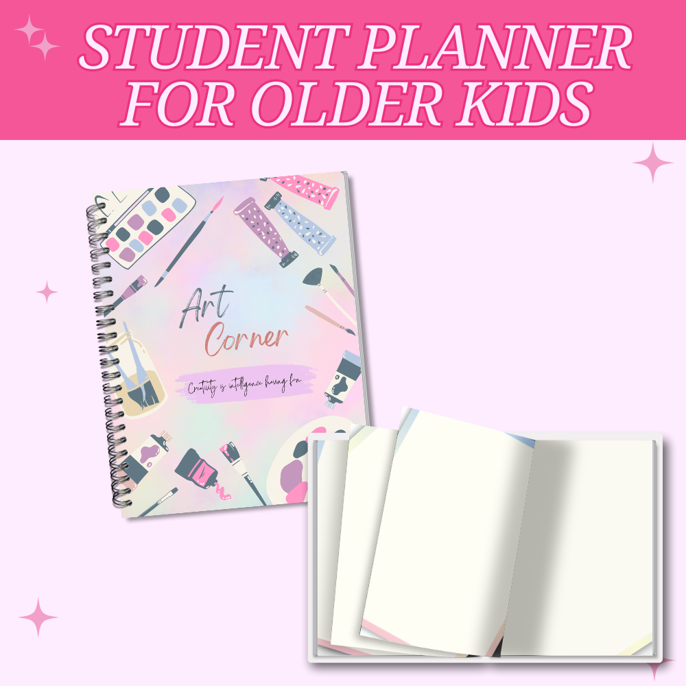 Older Kids Student Planner Pink Design PDF