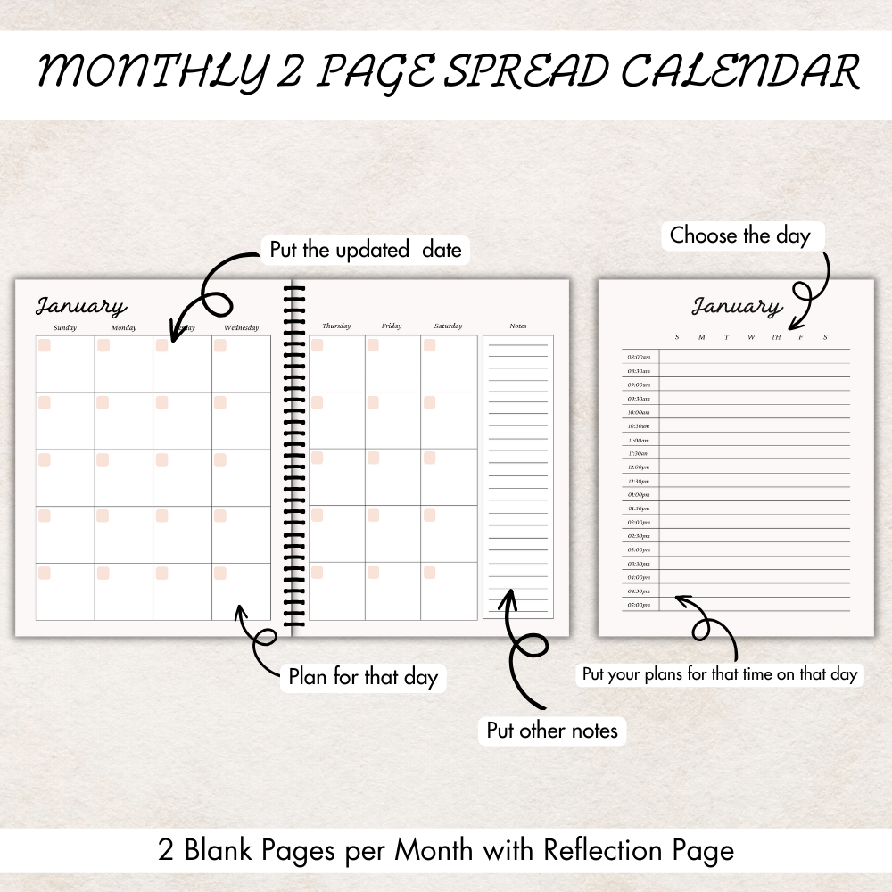 Printable Goals All-In-One Planner PDF 8.5x11
