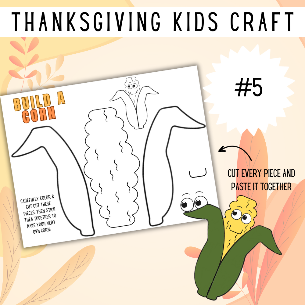 Printable Thanksgiving Kid Crafts PDF Pack