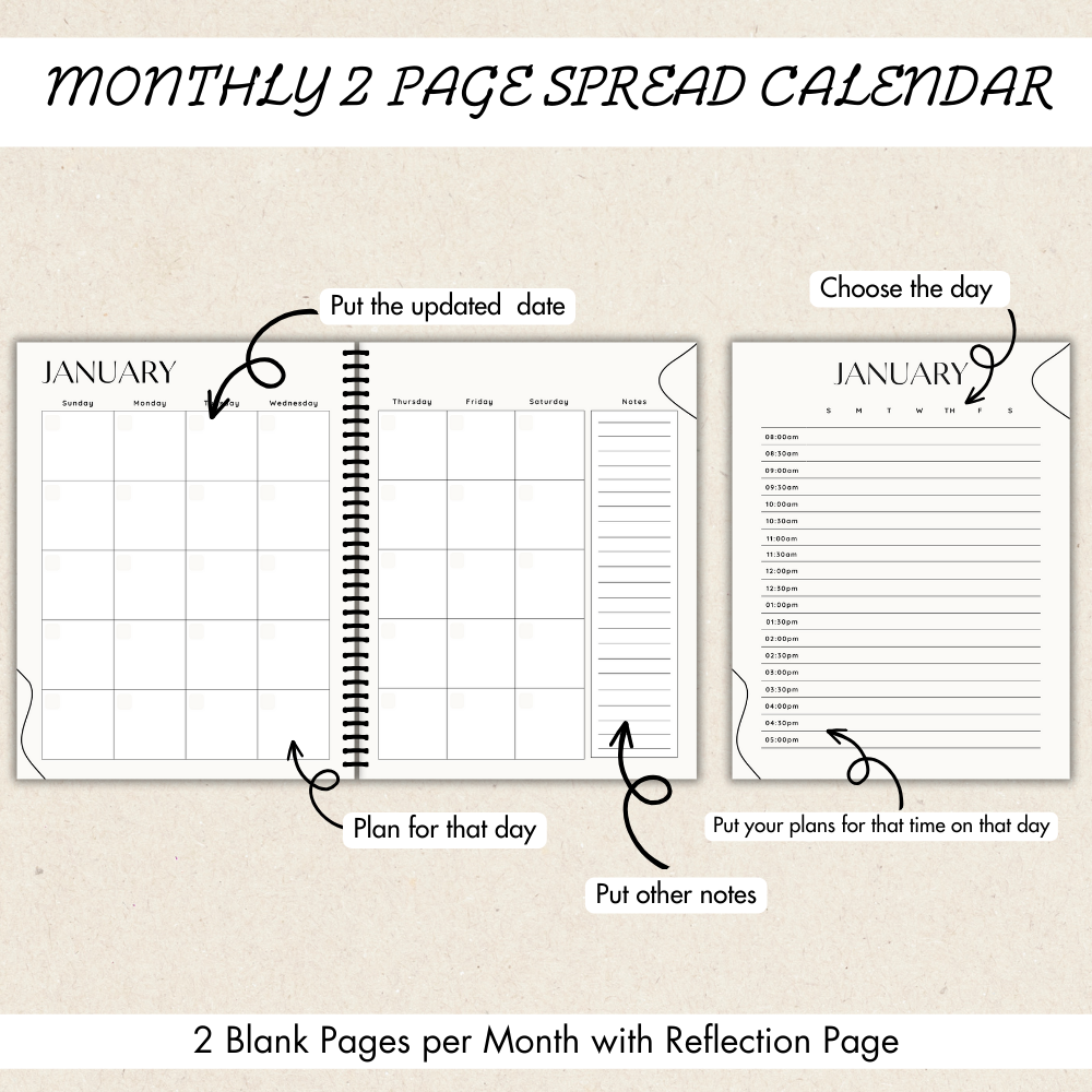 Printable Fitness All-In-One Planner PDF 8.5x11