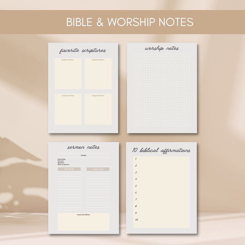 PLR Tan Prayer Journal | Journals for spiritual growth | My Store