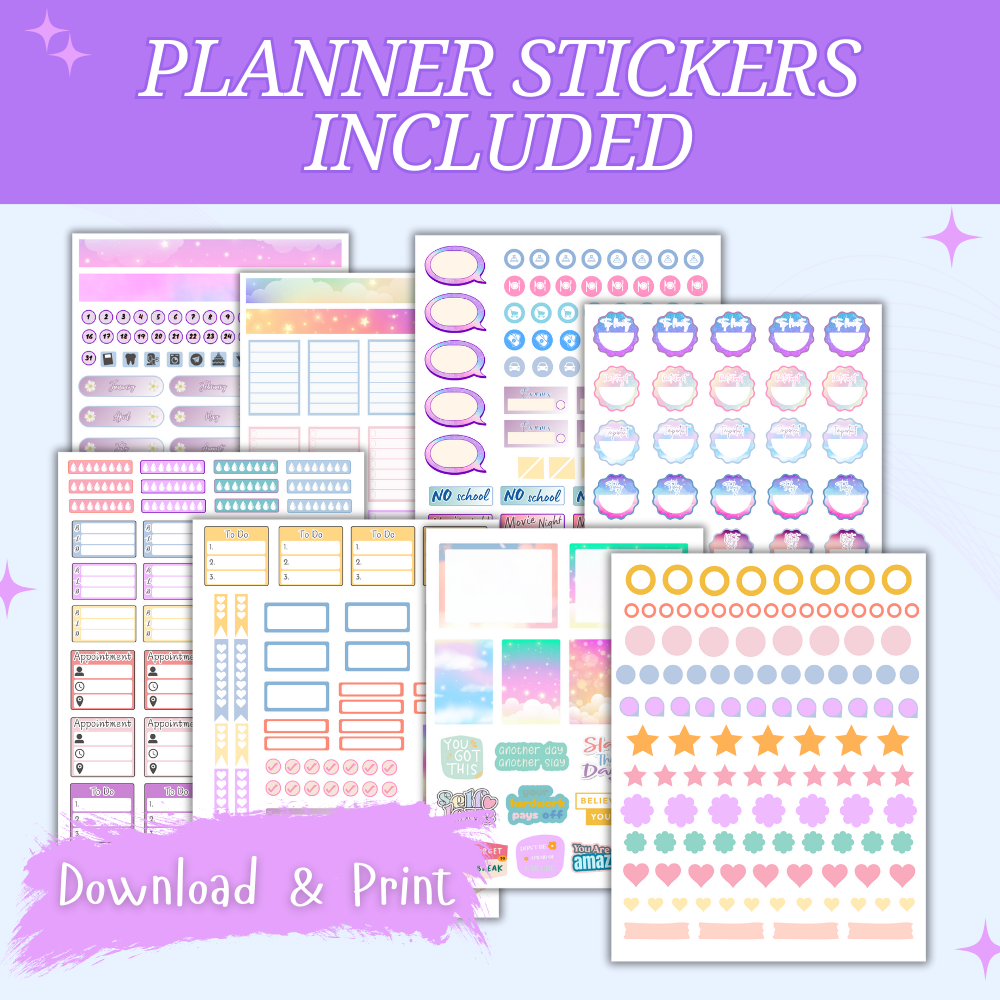 Older Kids Student Planner Purple Design PDF