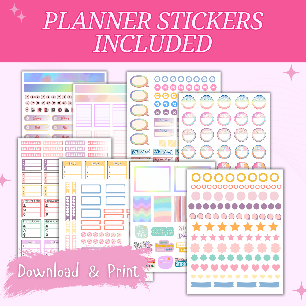 Older Kids Student Planner Pink Design PDF