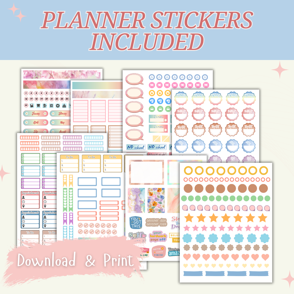 Older Kids Student Planner Pastel Design PDF