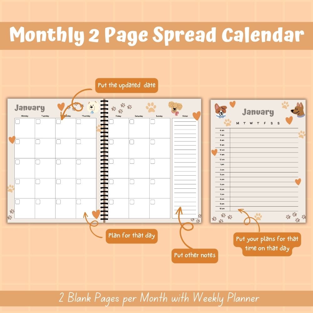 PLR Dog Care Planner | Editable Pet Health & Training Templates