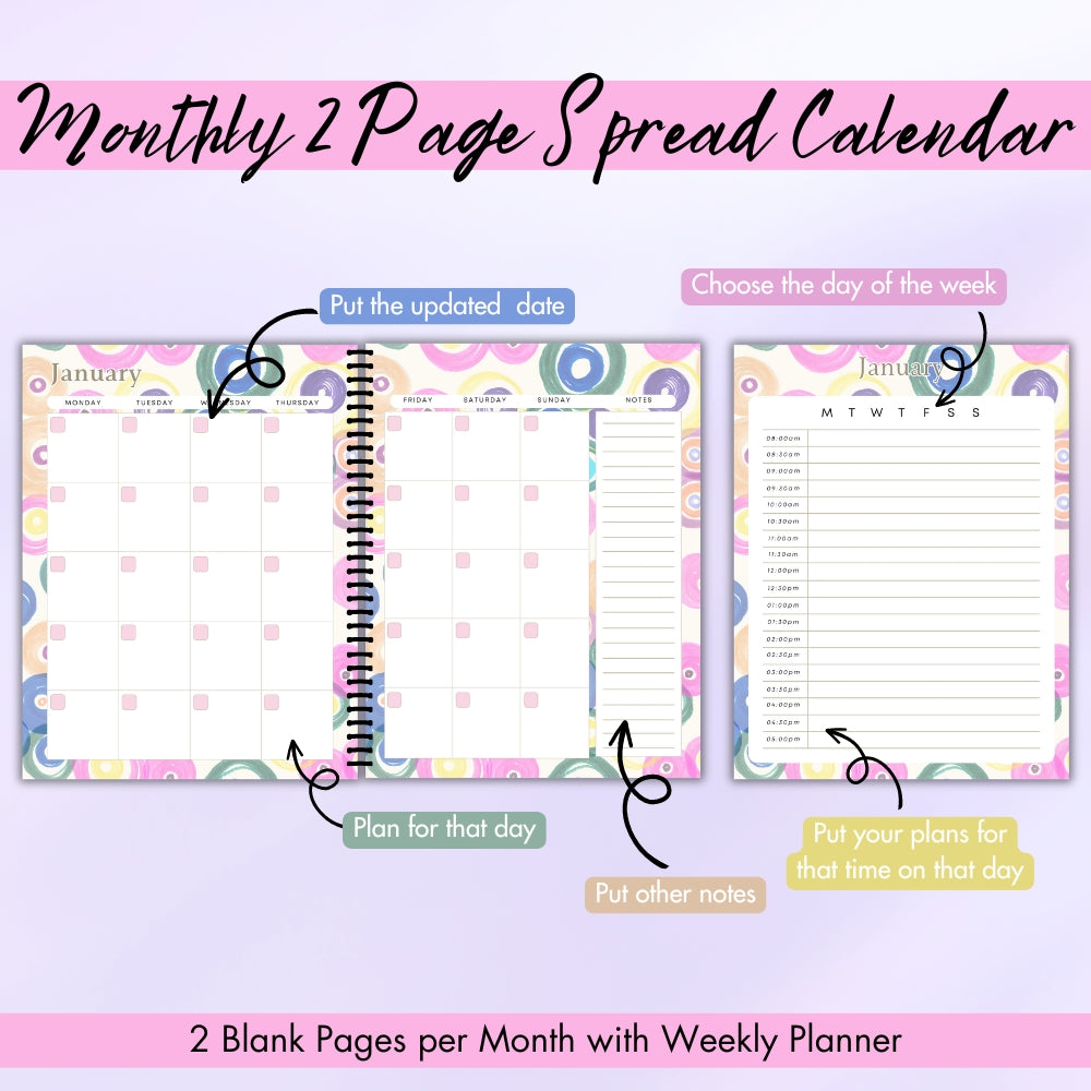 PLR Social Media Planner | Colorful Editable Marketing Templates
