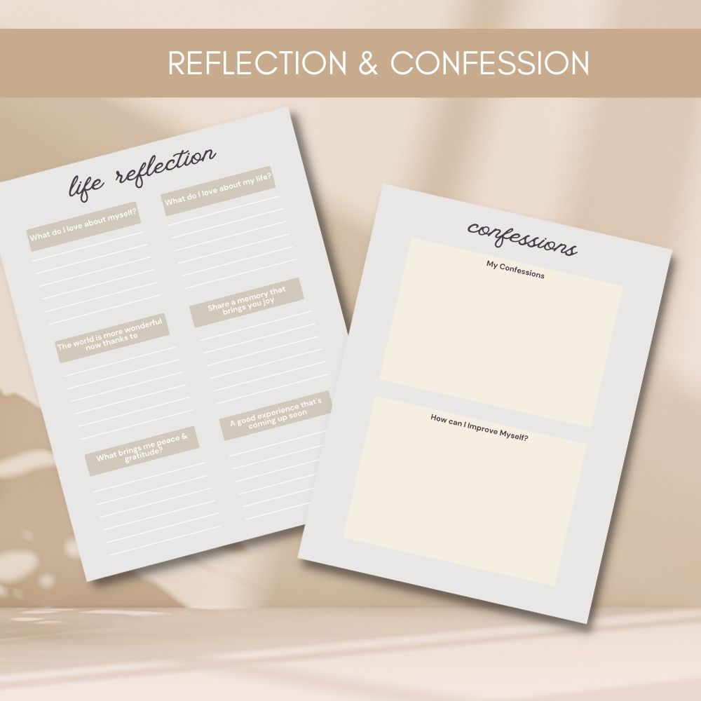 PLR Tan Prayer Journal | Journals for spiritual growth | My Store