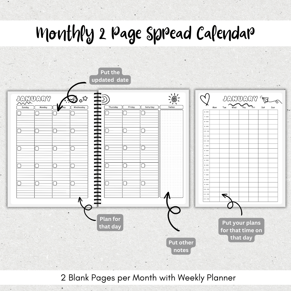 PLR Bullet Planner & Trackers | Editable Productivity Templates