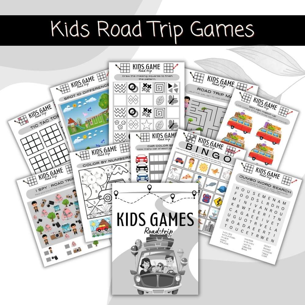 Road Trip Planner in Black & White | Simple Modern & Organized