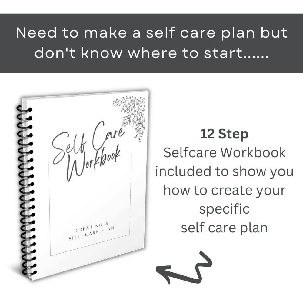 Black & White Self Care Workbook + Matching Planner