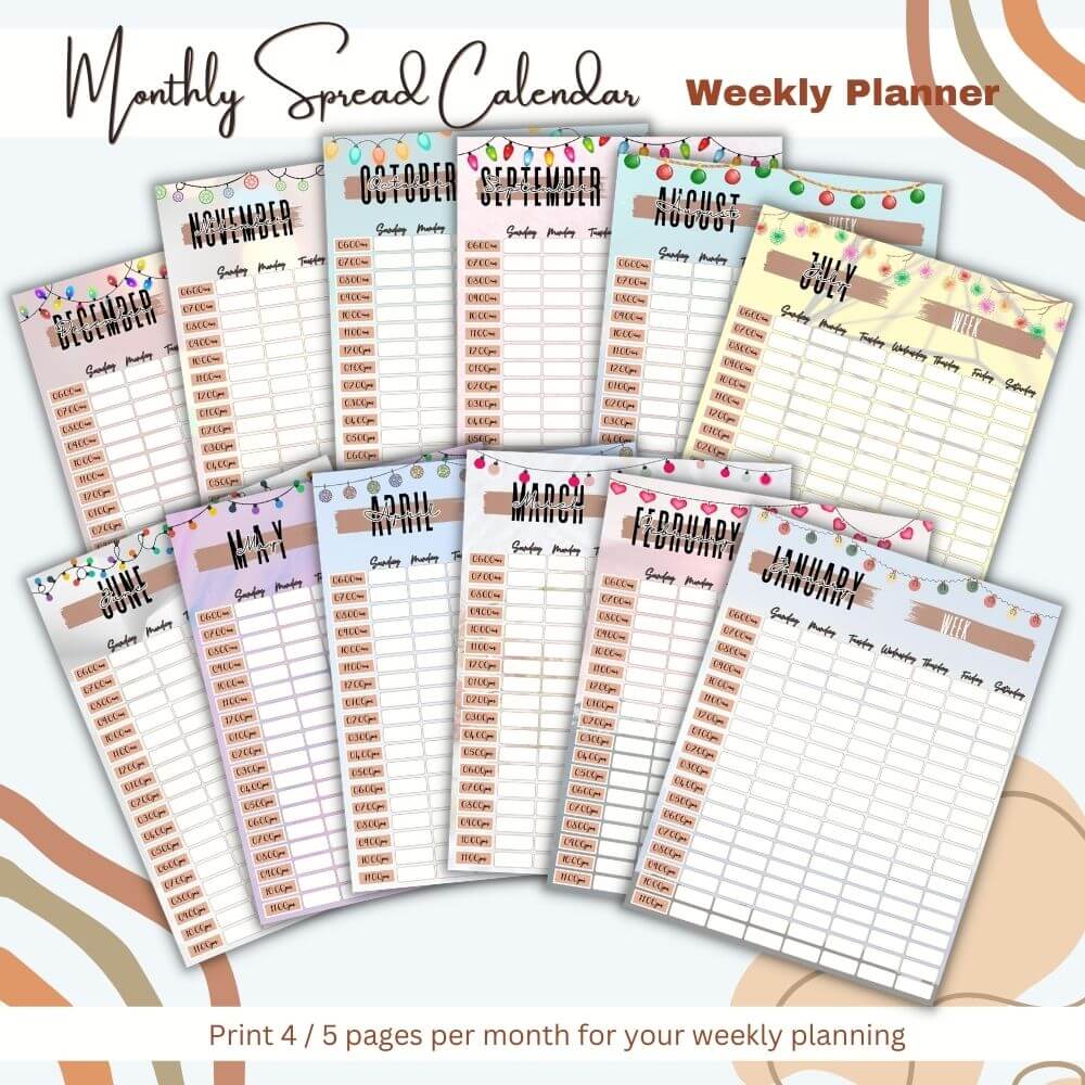 Road Trip Planner in Blue and Tan