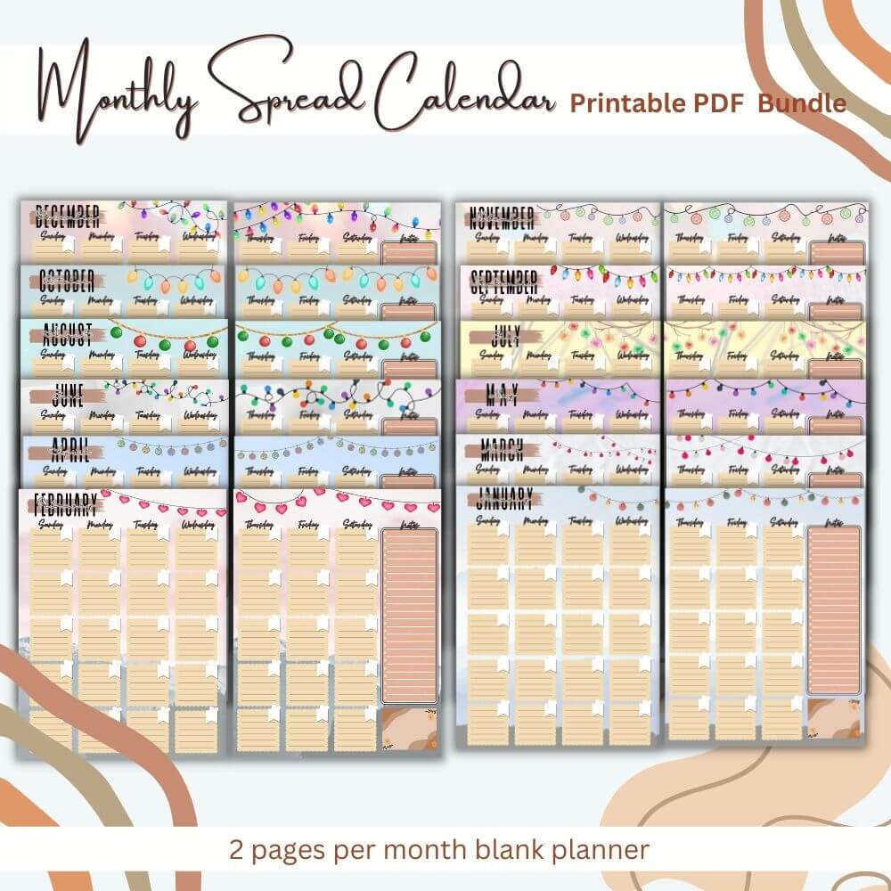 Road Trip Planner in Blue and Tan