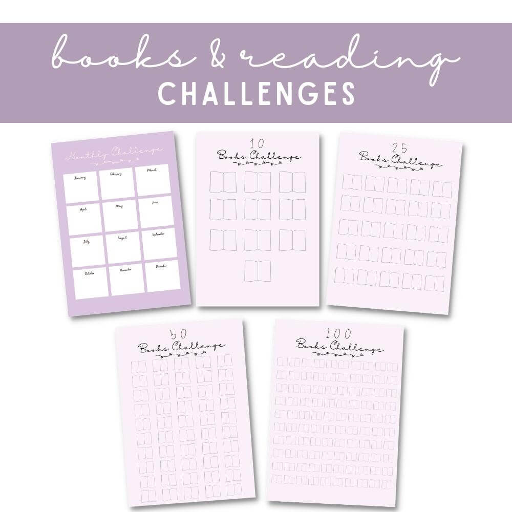 Purple Reading Planner | Track Books Notes & Reading Goals