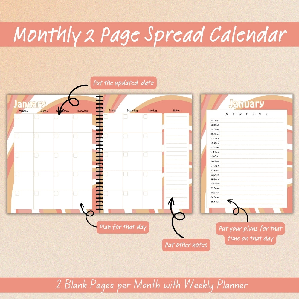 PLR Striped Pain Management Tracker Journal | Editable Health Templates