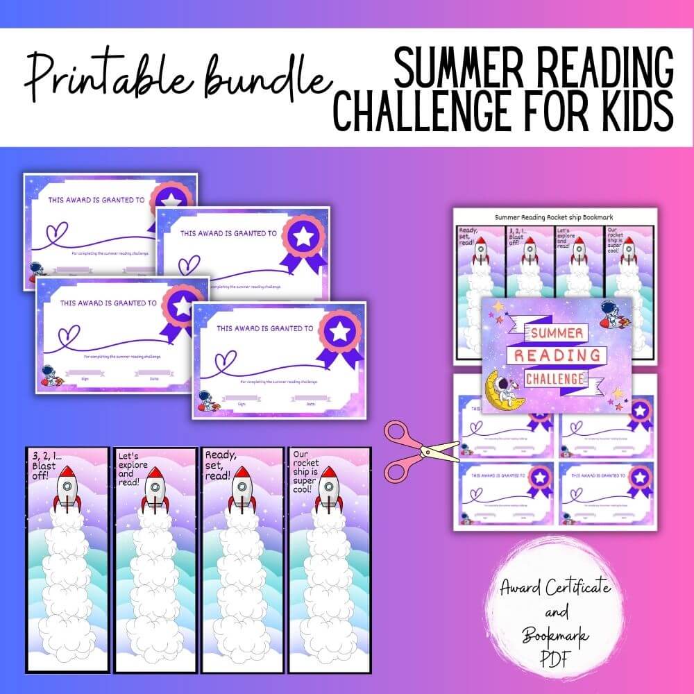 Summer Reading Challenge Printable – Space Theme