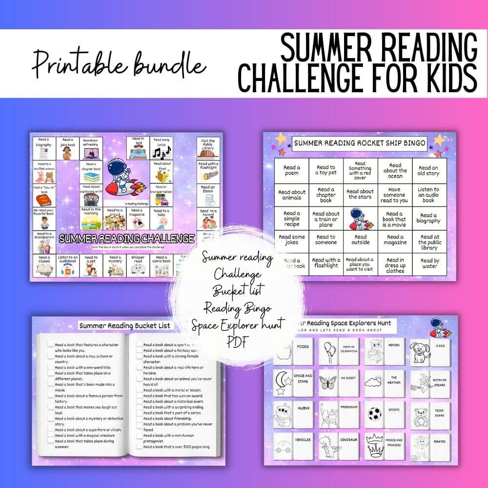 Summer Reading Challenge Printable – Space Theme
