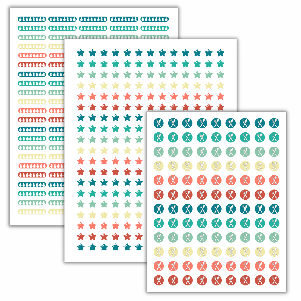Green Planner Stickers – 16 Page Printable Pack