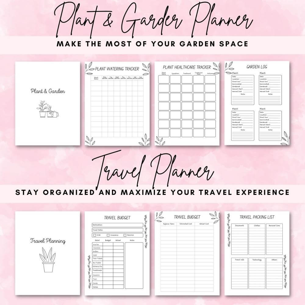 Home Management Planner & Binder | Organize Chores Budgets & Schedules