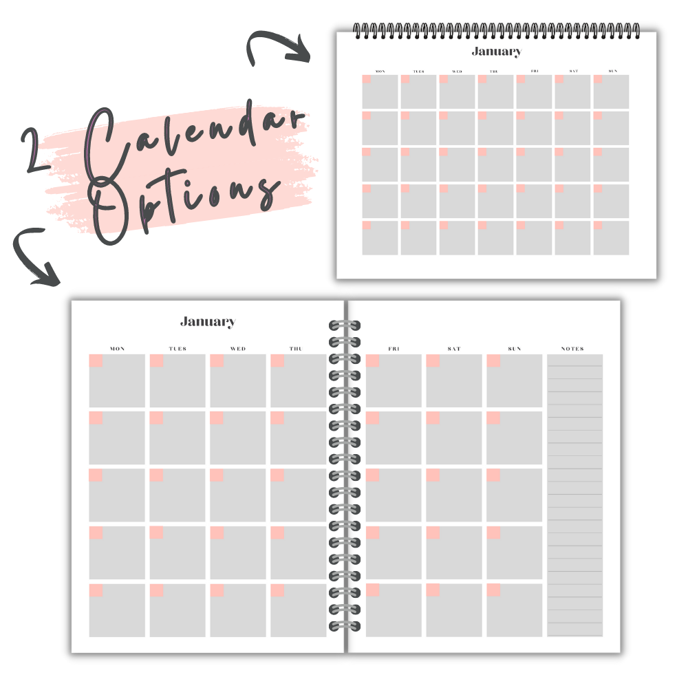 Pink Kitchen Planner | Organize Meals Shopping & Recipes