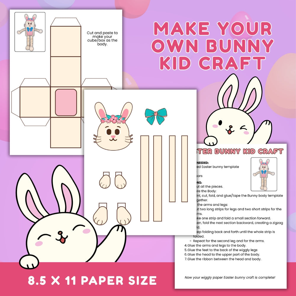 3D Easter Bunny Kid Craft