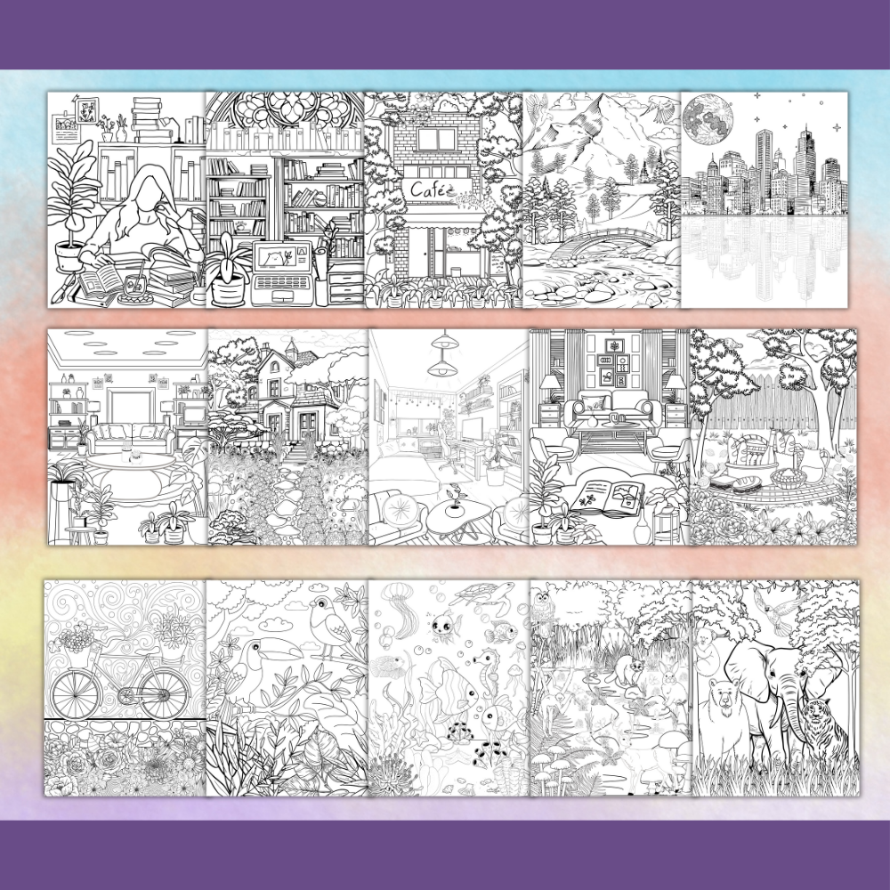 Printable Adult Coloring Pages – 15 Unique Designs