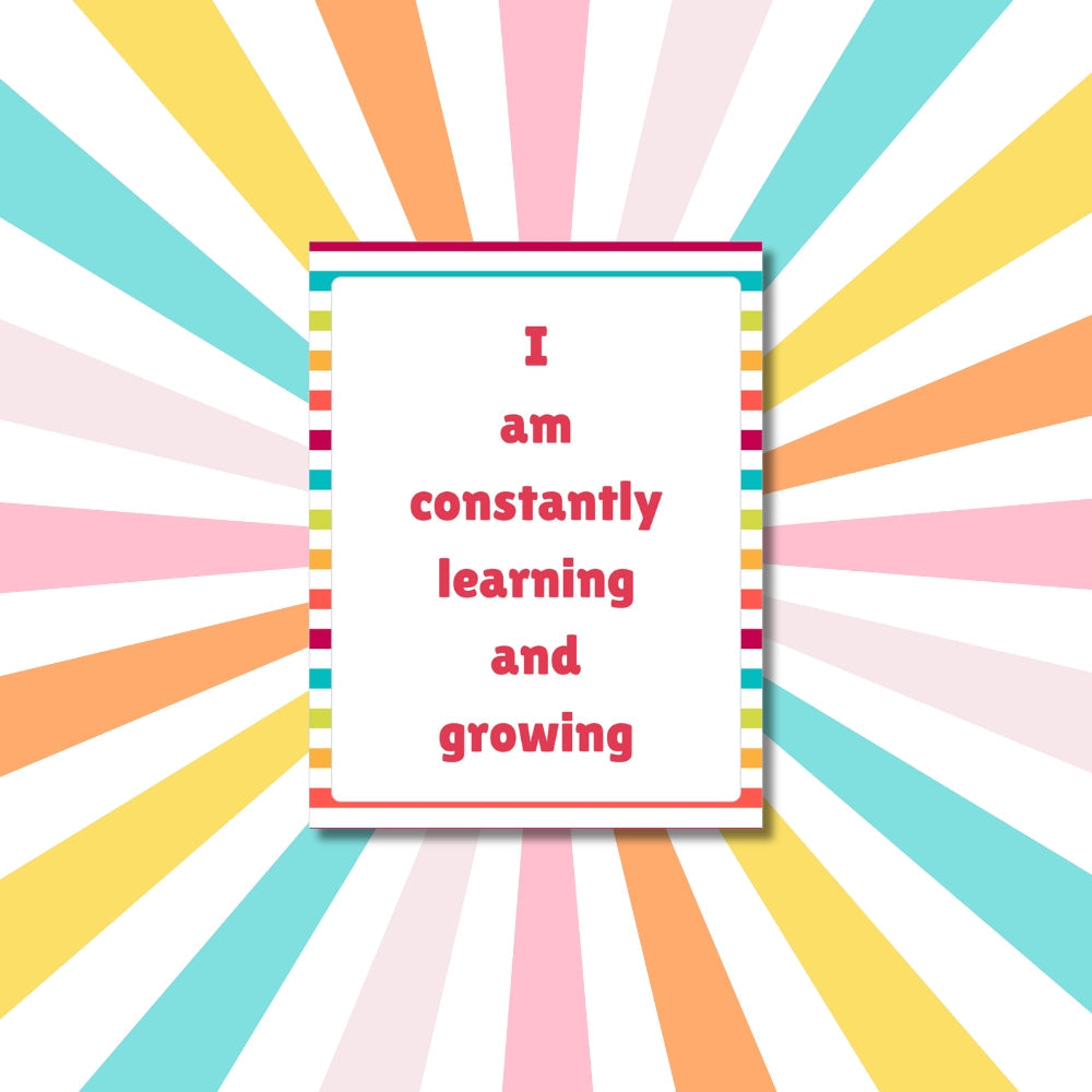 Affirmation Card Bundle Stripe Design
