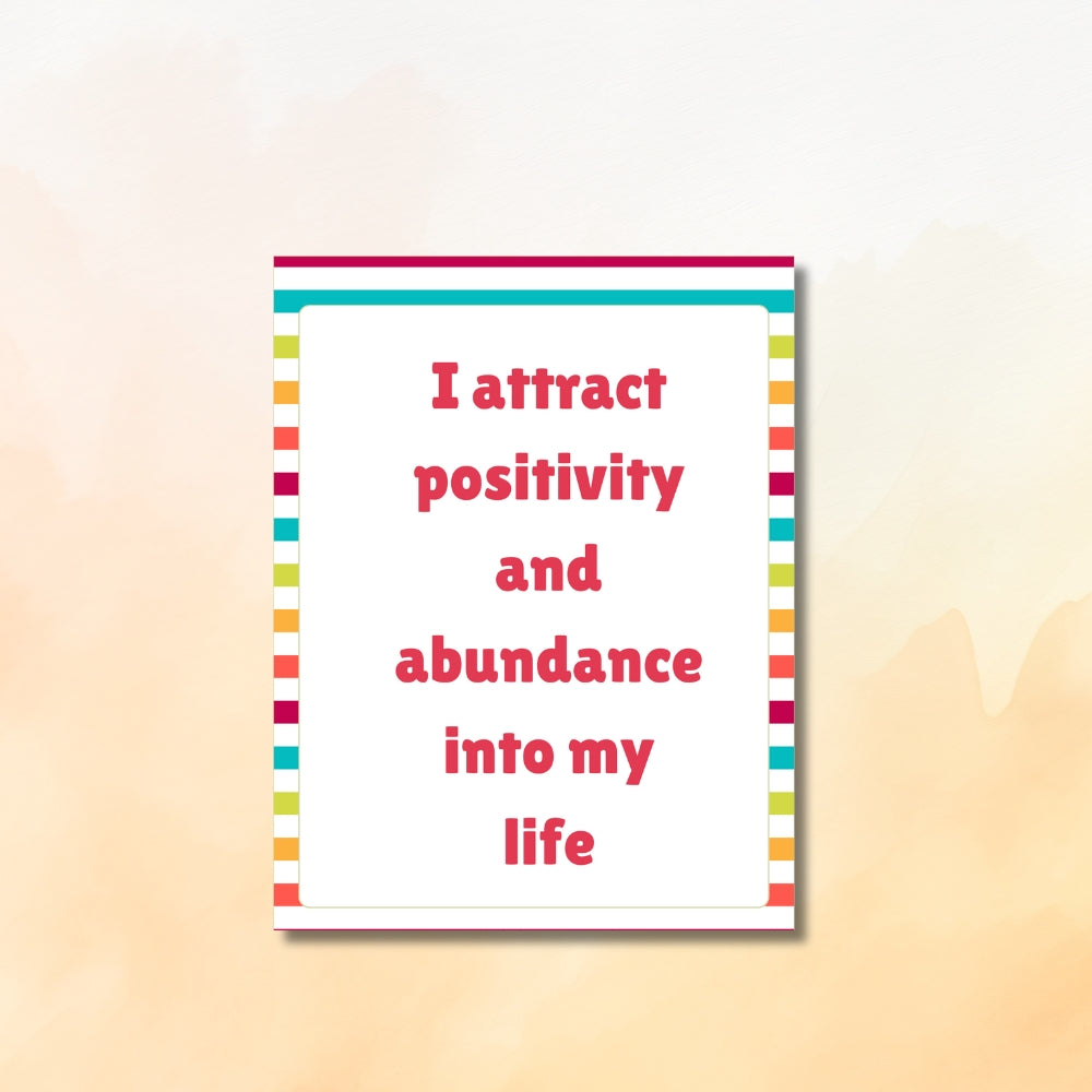 Affirmation Card Bundle Stripe Design
