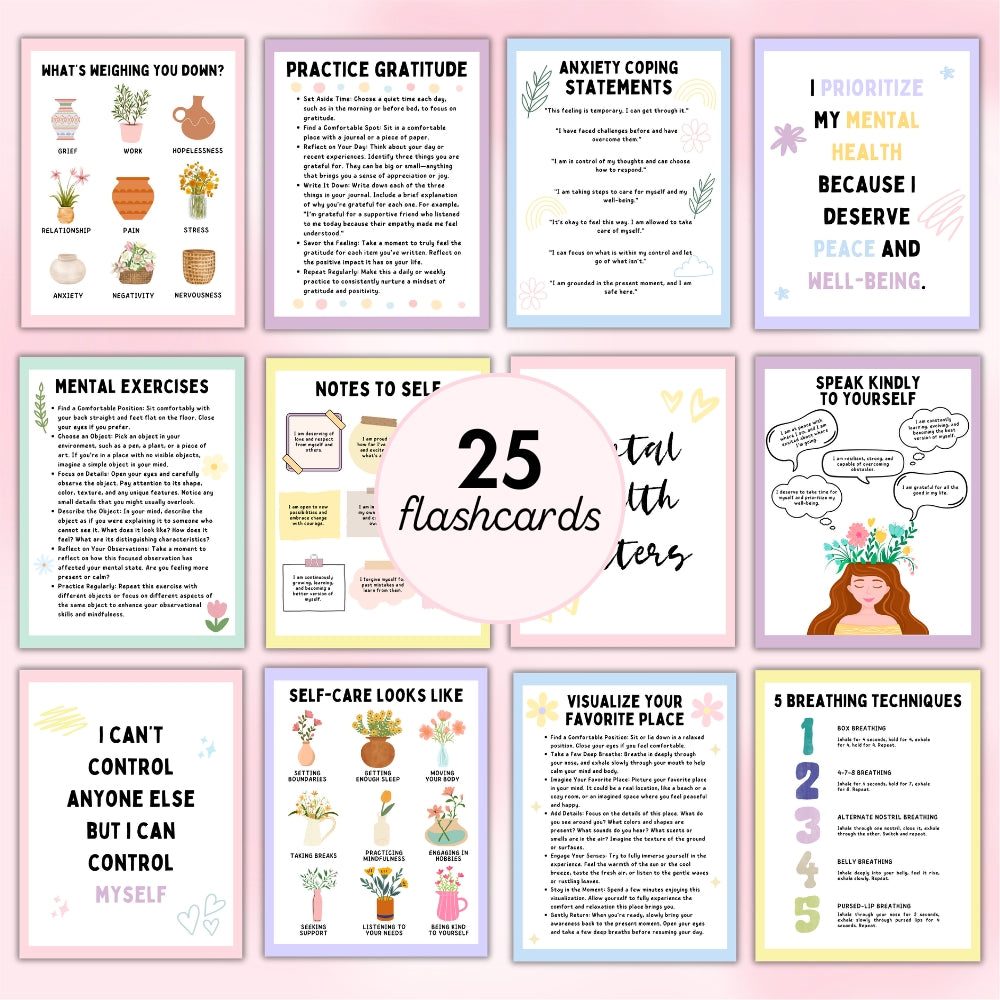 PLR Anxiety Planner | Printable & Editable Mental Health Templates