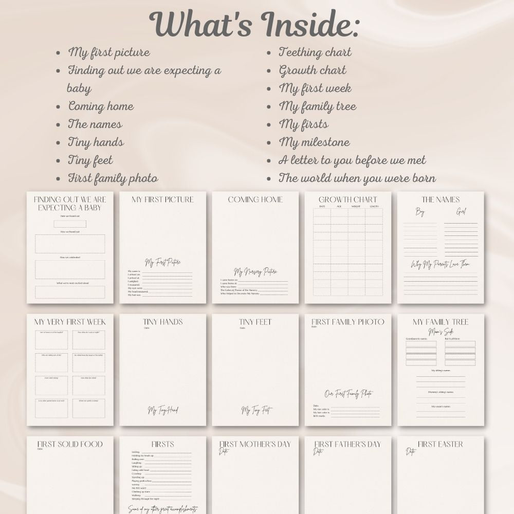 PLR Printable Baby Book | Journals for baby memories | My Store