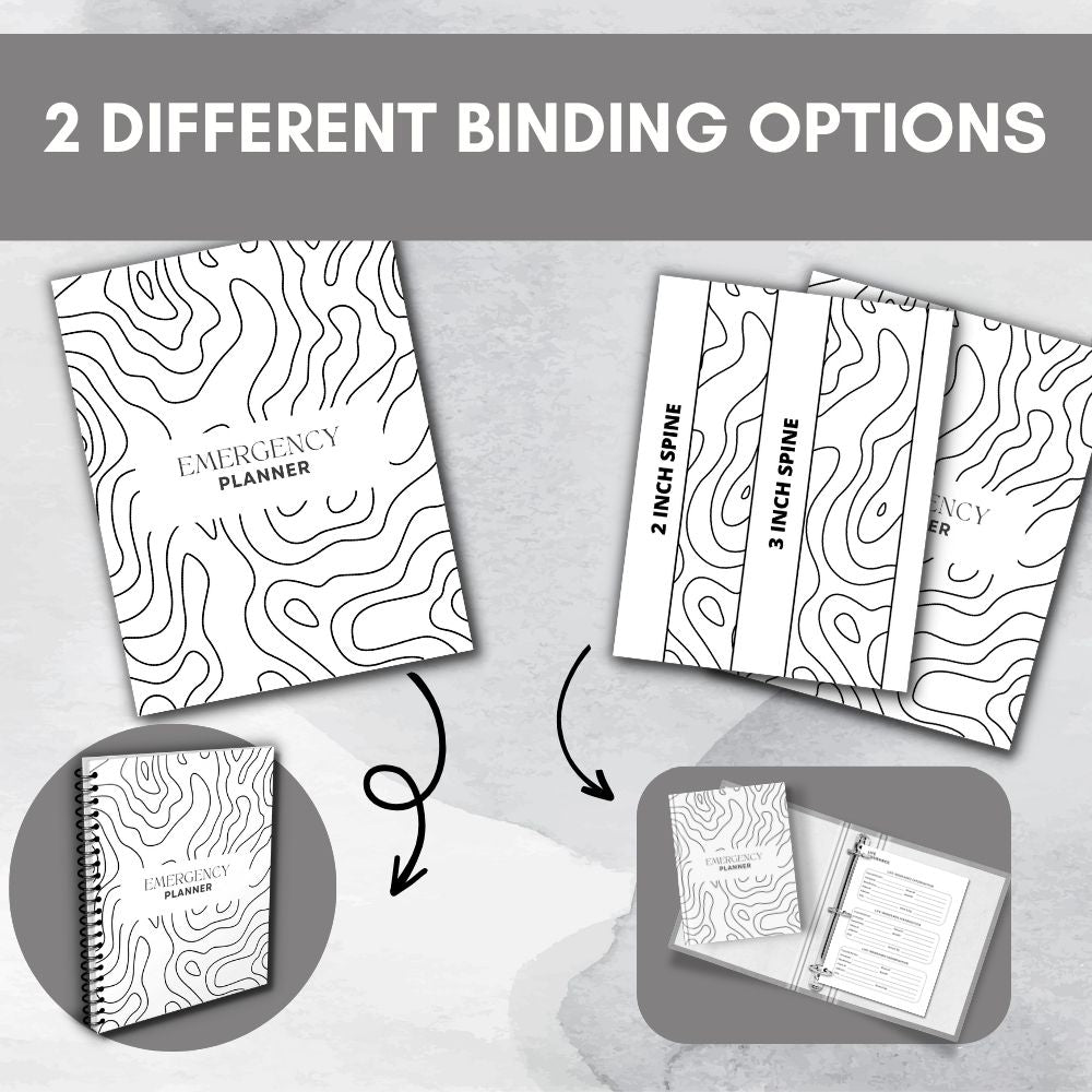Black & White Emergency Planner