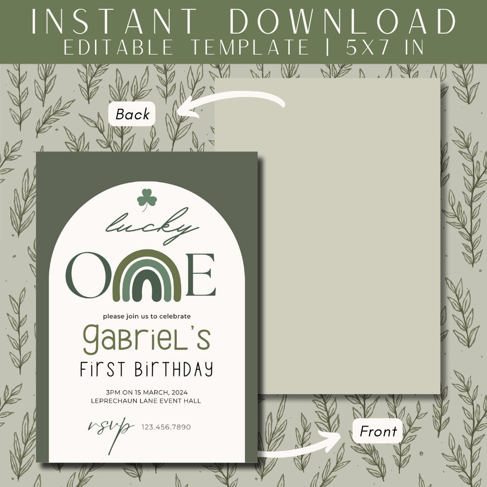 Boy St Patricks Day Birthday Invitation