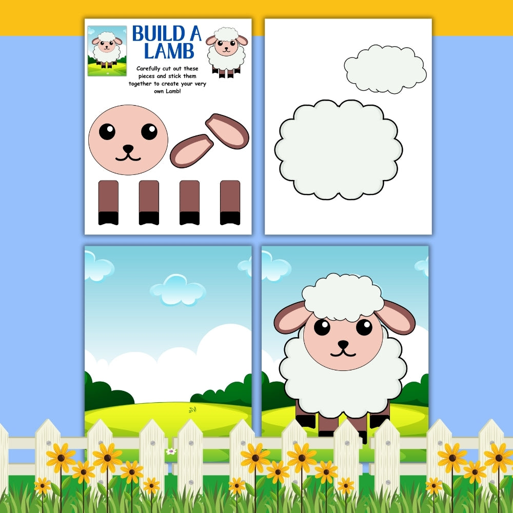 Build a Lamb – Printable Kids Craft Activity