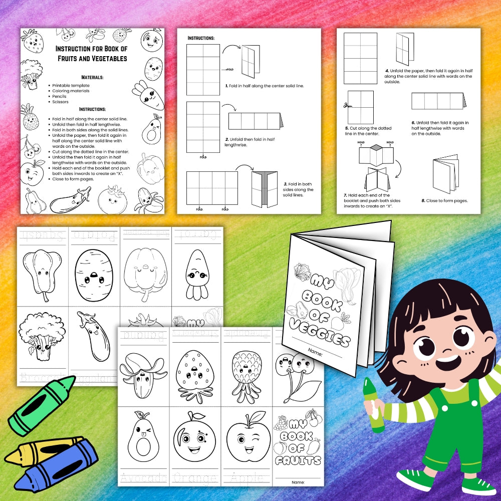 Child Nutrition Coloring Pages & Books – 21 Pages