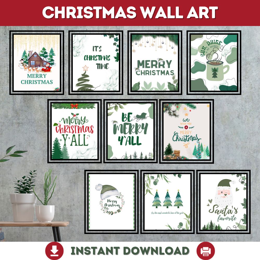 Merry Christmas Wall Art & Banner